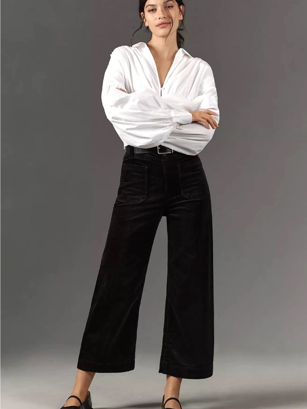 Anthropologie Maeve The Colette Black Corduroy Pants - Picture 2 of 5